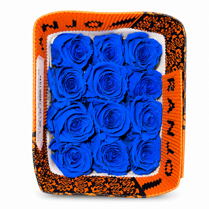 Rosa tenida azul